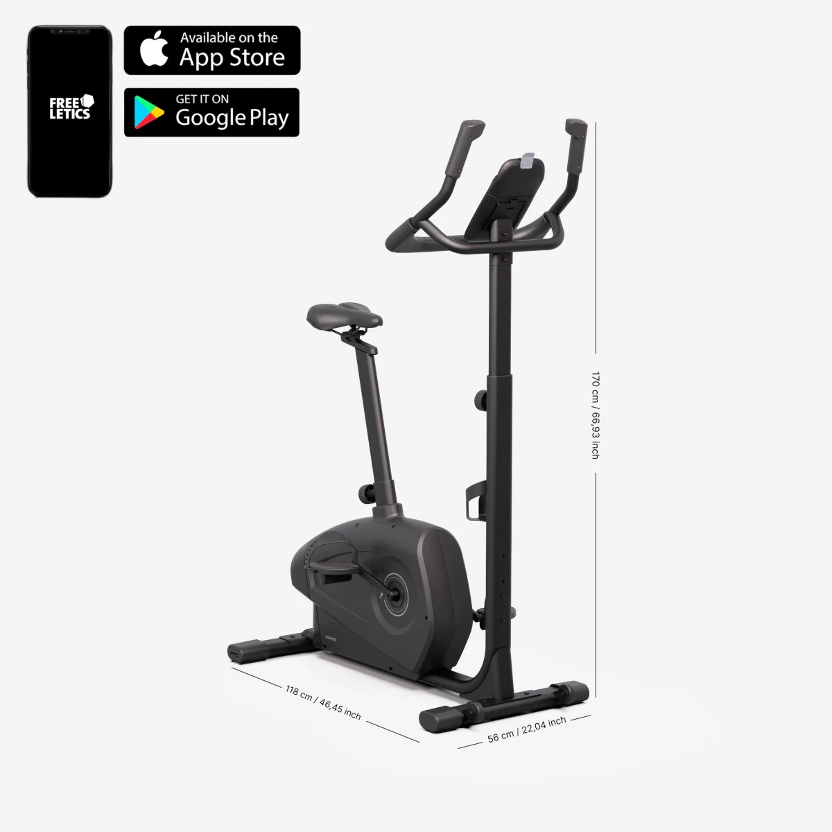 DOMYOS Extra pohodlný stacionárny bicykel EB900 B so systémom samonapájania bez · záber 2