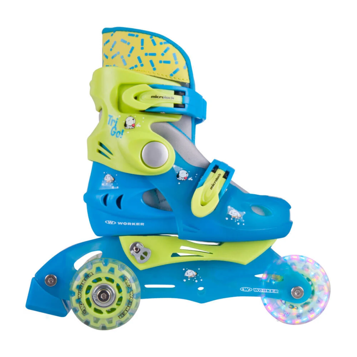 WORKER TriGo Skate LED - se sv. kolečky modrá - XS (26-29) · záber 3