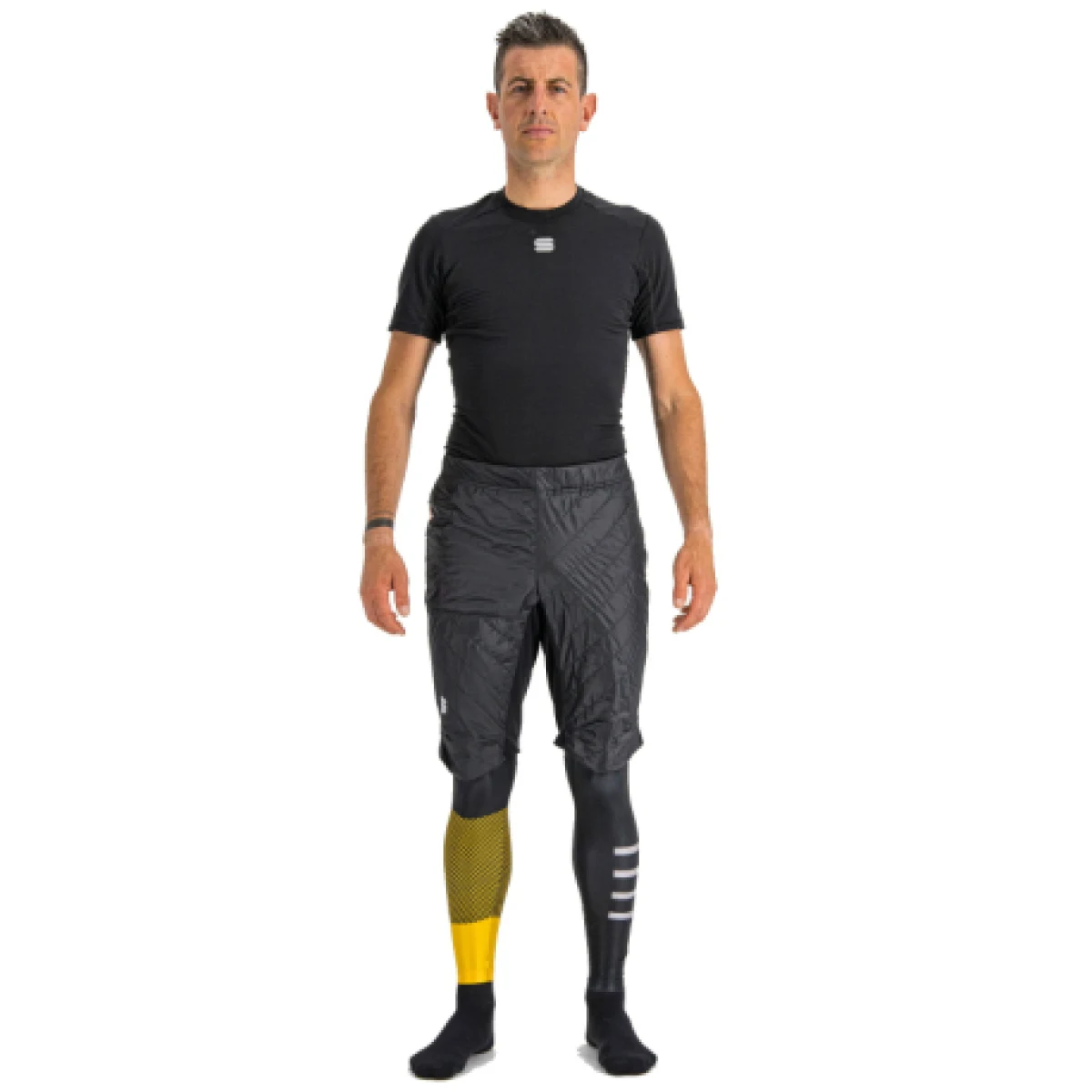 Pánské zateplené běžecké kraťasy SPORTFUL Rythmo over short, black · záber 1