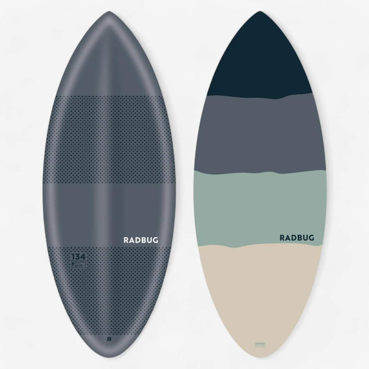 DECATHLON Penový skimboard 500 modro-sivý jedna veľkosť · záber 1
