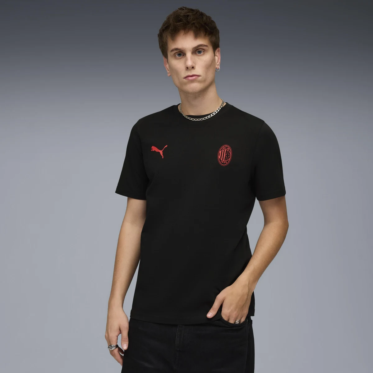 PUMA PUMA AC MILAN 25/26 bavlnené tričko čierne M · záber 1