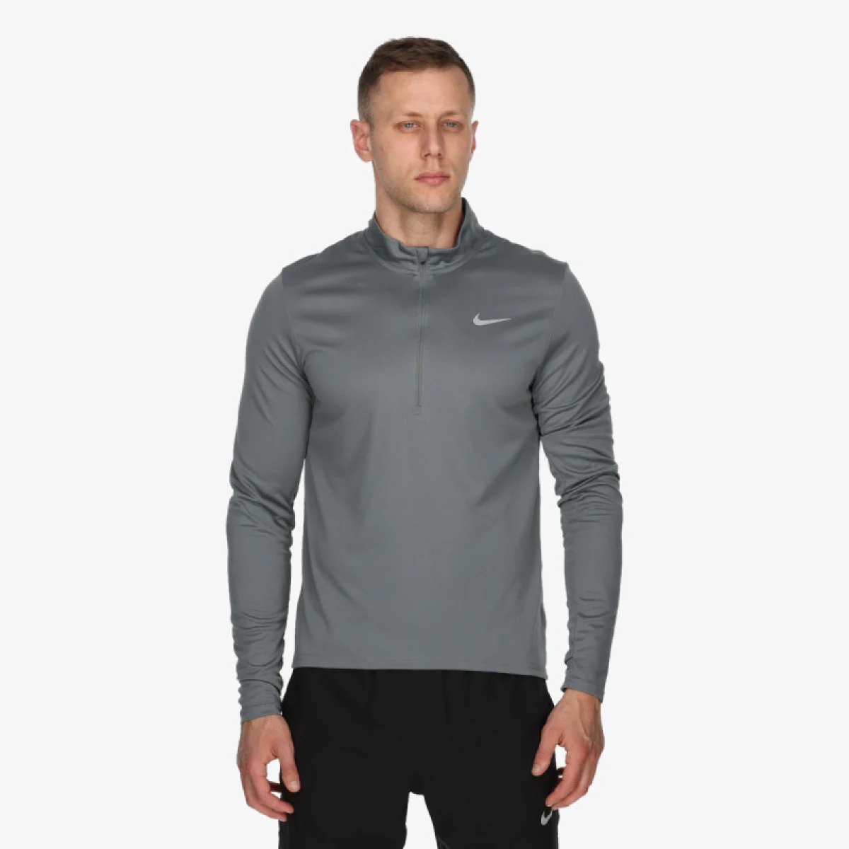 Pánska bežecká mikina s 1 2 zipsom NIKE M NK DF PACER TOP HZ SMOKE GREY REFLECTIVE SILV · záber 2