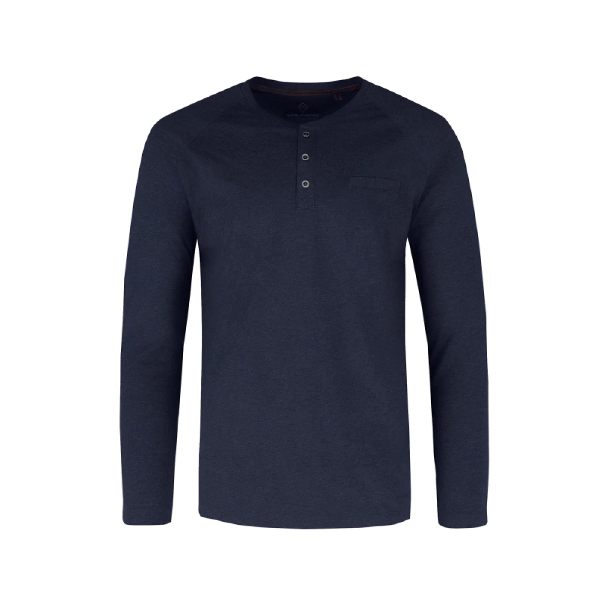 Pánske tričko s dlhým rukávom VOLCANO L-CHARL-600M-NAVY MEL · záber 4