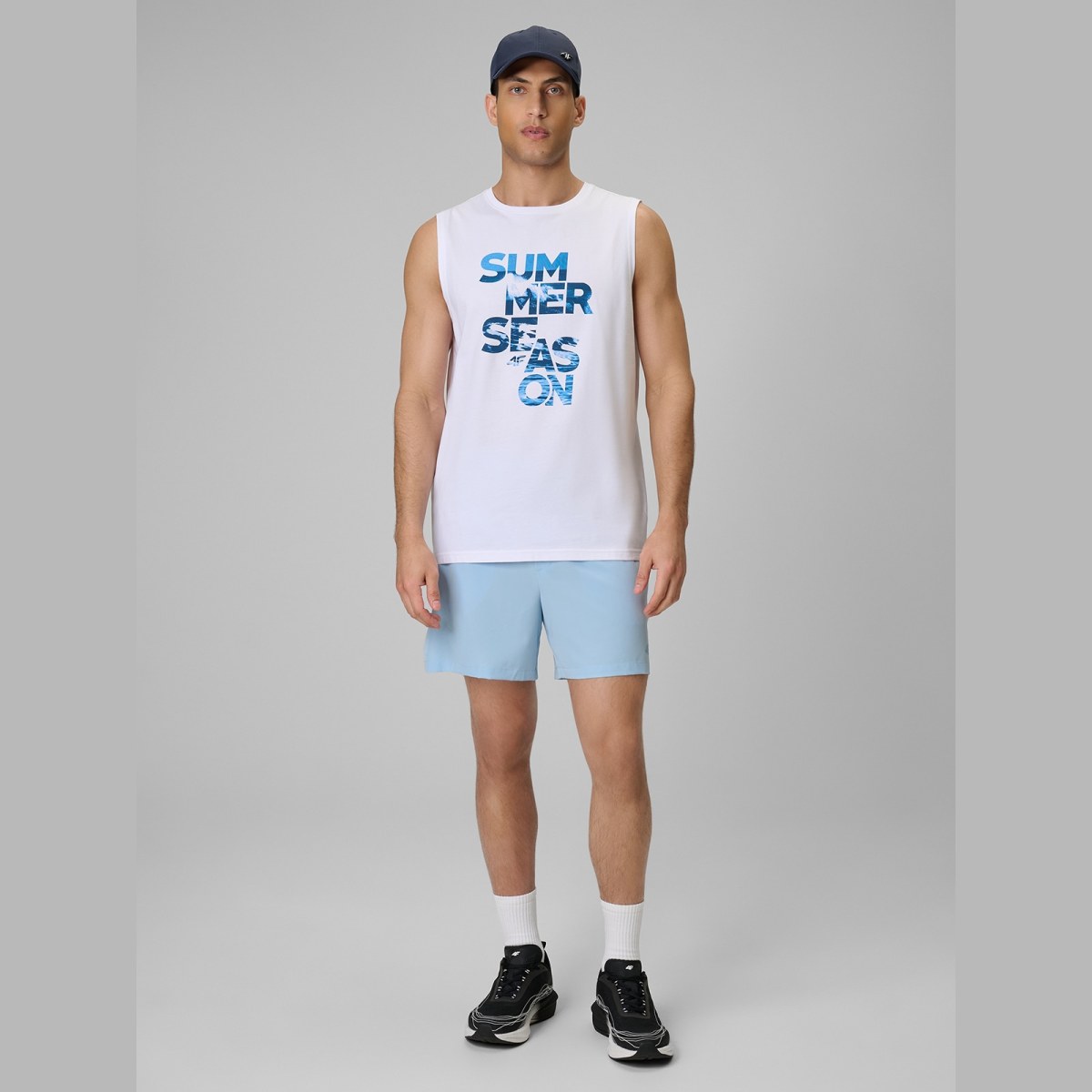 Pánske plážové boardshorty - modré · záber 1