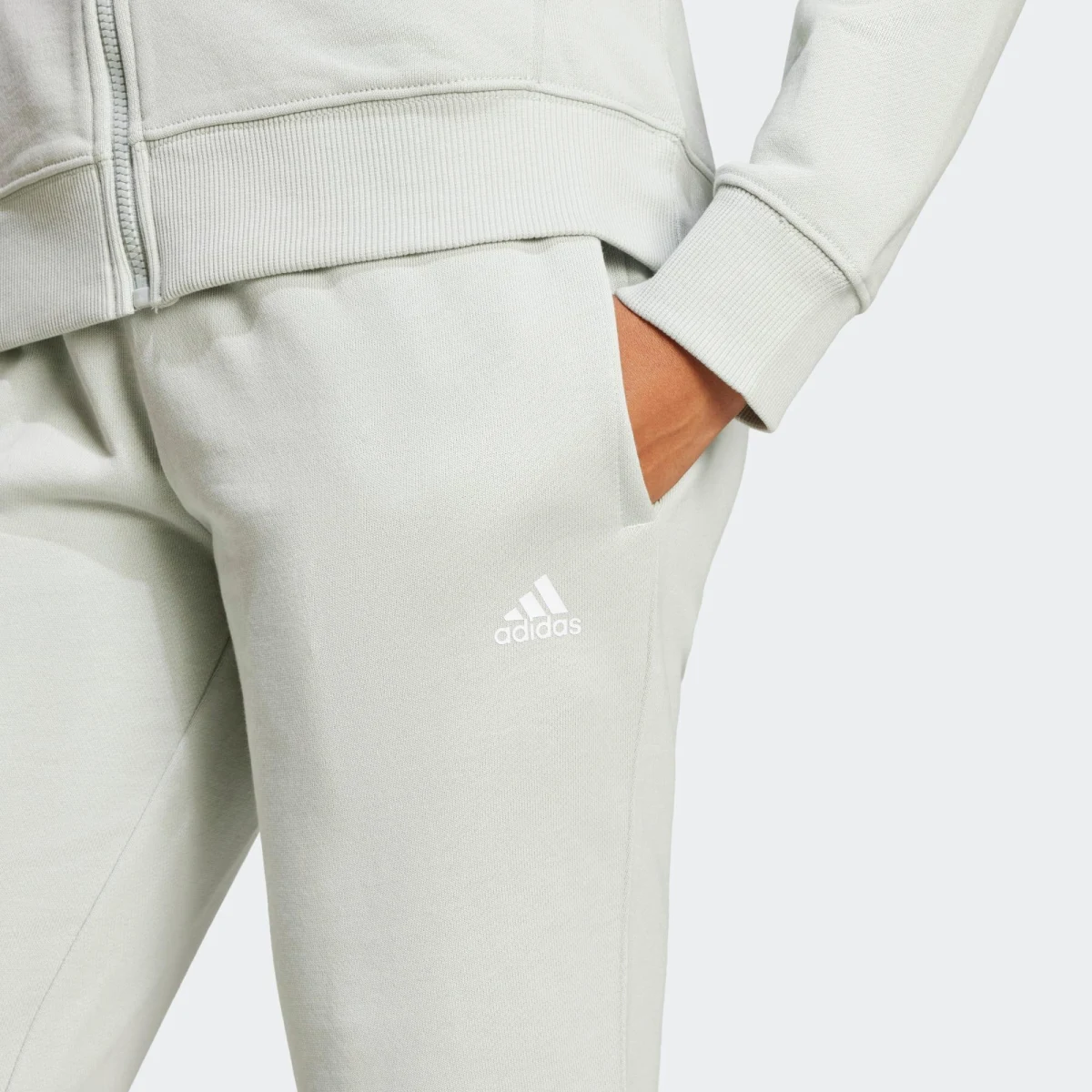 ADIDAS Dámske bežecké nohavice – sivé M · záber 2