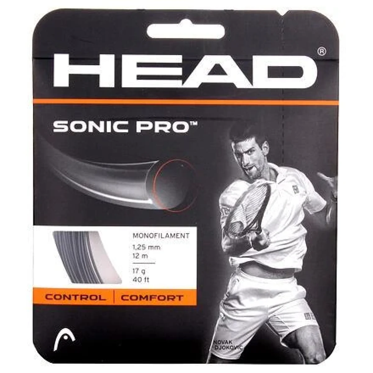 Head Sonic Pro tenisový výplet 12 m černá - Barva: Čierna · záber 1
