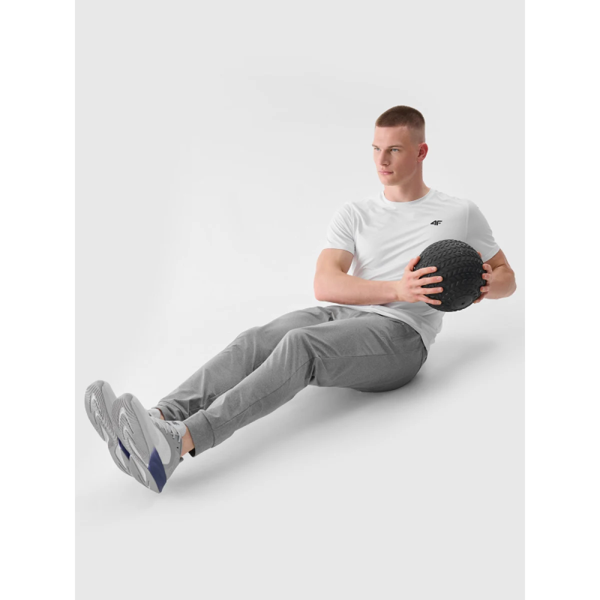Pánské tréninkové tričko s krátkým rukávem 4F TSHIRT FNK M1343-10S-WHITE · záber 4