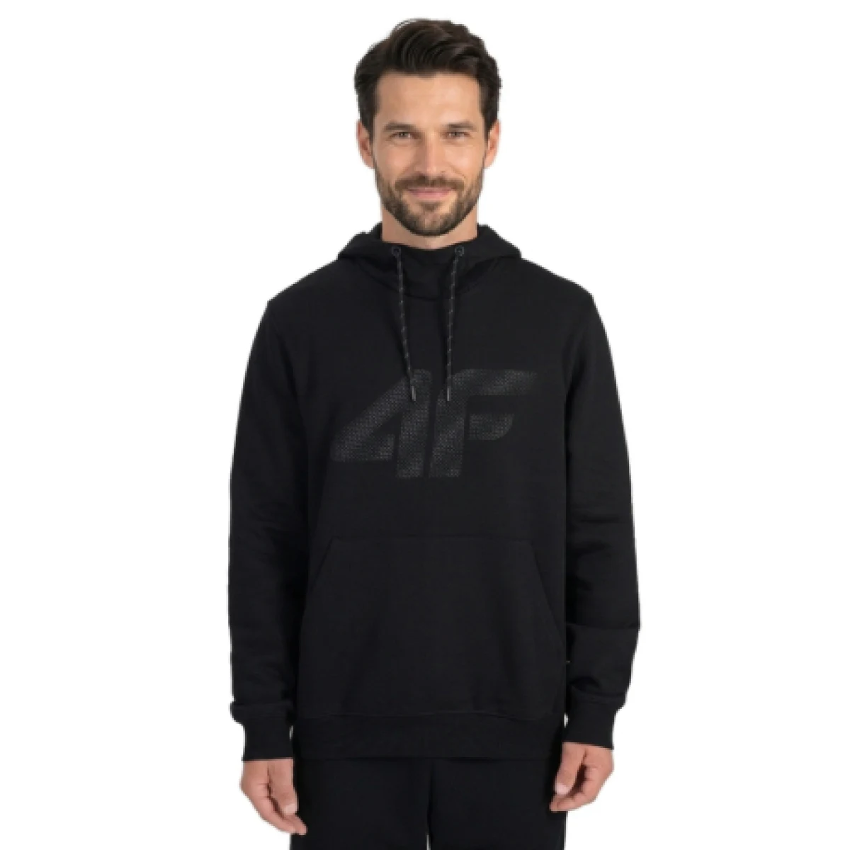 Pánska mikina s kapucňou 4F SWEATSHIRT M2548-20S-DEEP BLACK · záber 1