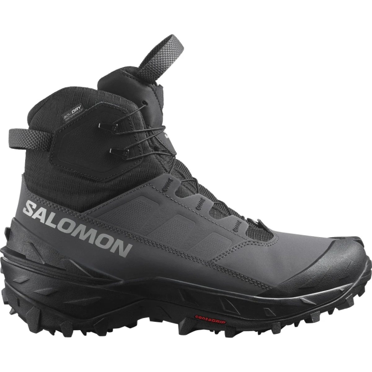 Pánske vysoké zimné topánky SALOMON Crosstrack Powder WP M asphalt black sharkskin · záber 2