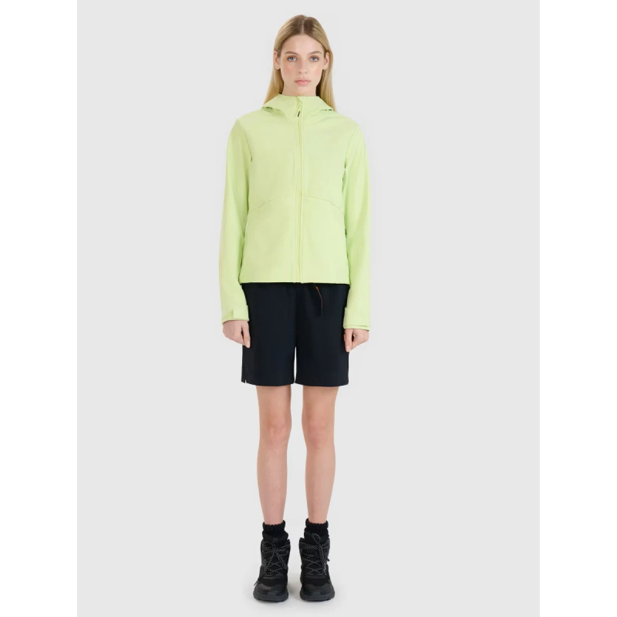 Dámská turistická bunda 4F SOFTSHELL JACKET F320-45S-CANARY GREEN · záber 4