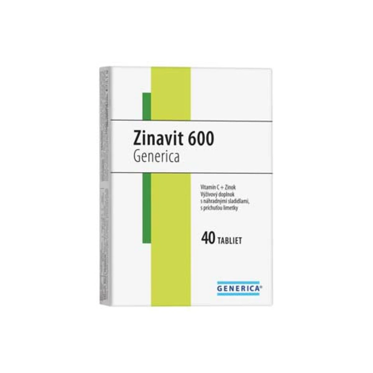 Zinavit 600 Generica limetka 40 tbl · záber 1