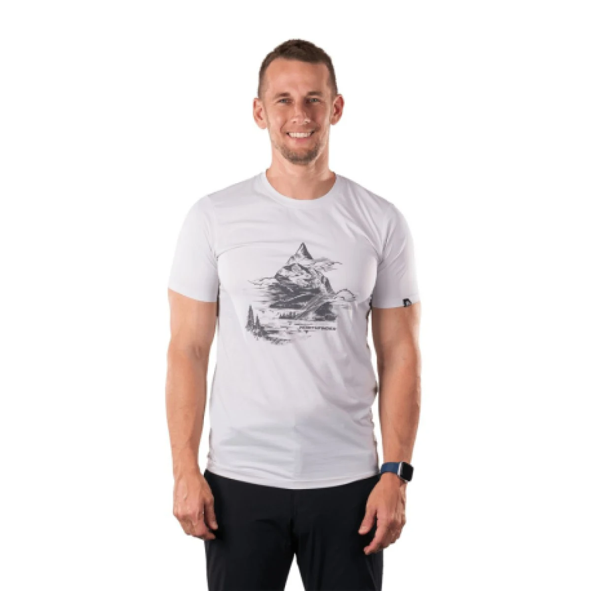 Pánske turistické tričko s krátkym rukávom NORTHFINDER NADAR-529creamwhite · záber 1