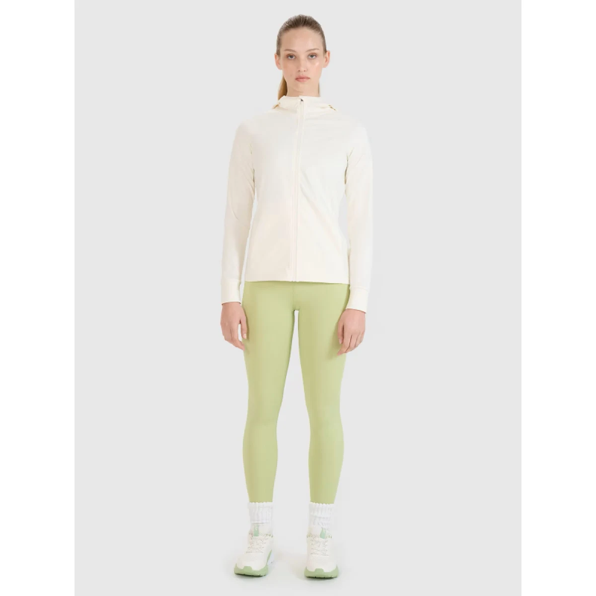 Dámská tréninková mikina se zipem 4F SWEATSHIRT FNK F467-11S-OFF WHITE · záber 4