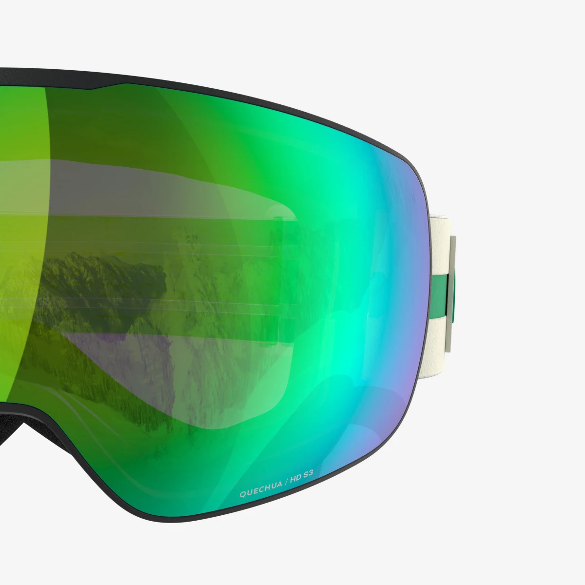 WEDZE Lyžiarske okuliare G900 S HD bielo-zelené L · záber 2