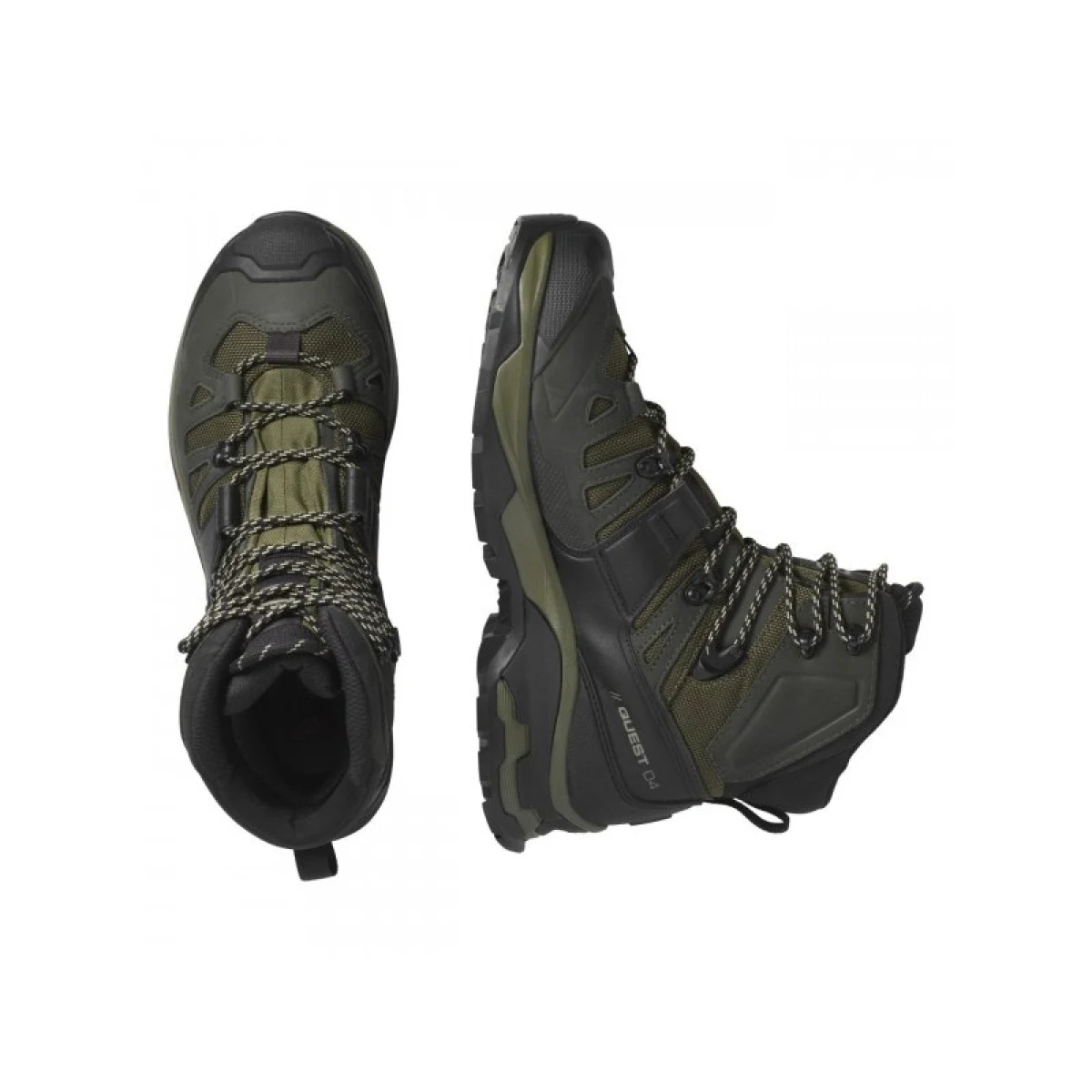 Pánská vysoká turistická obuv SALOMON Quest 4 GTX olive night peat safari · záber 3