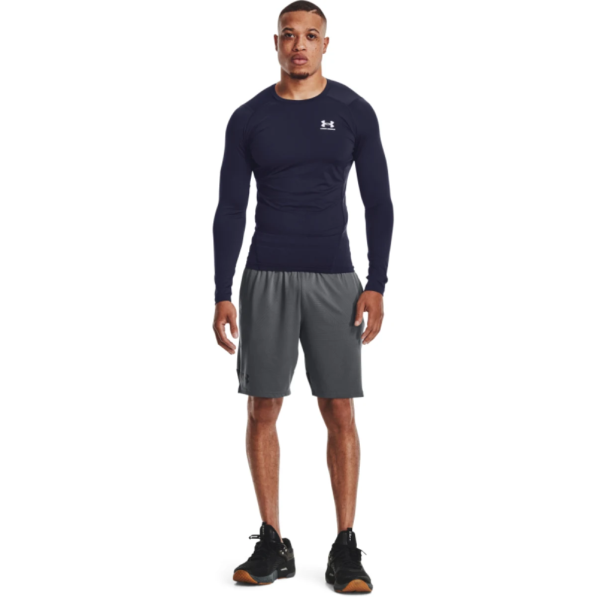 Pánské kompresní tričko s dlouhým rukávem UNDER ARMOUR UA HG Armour Comp LS-NVY · záber 4