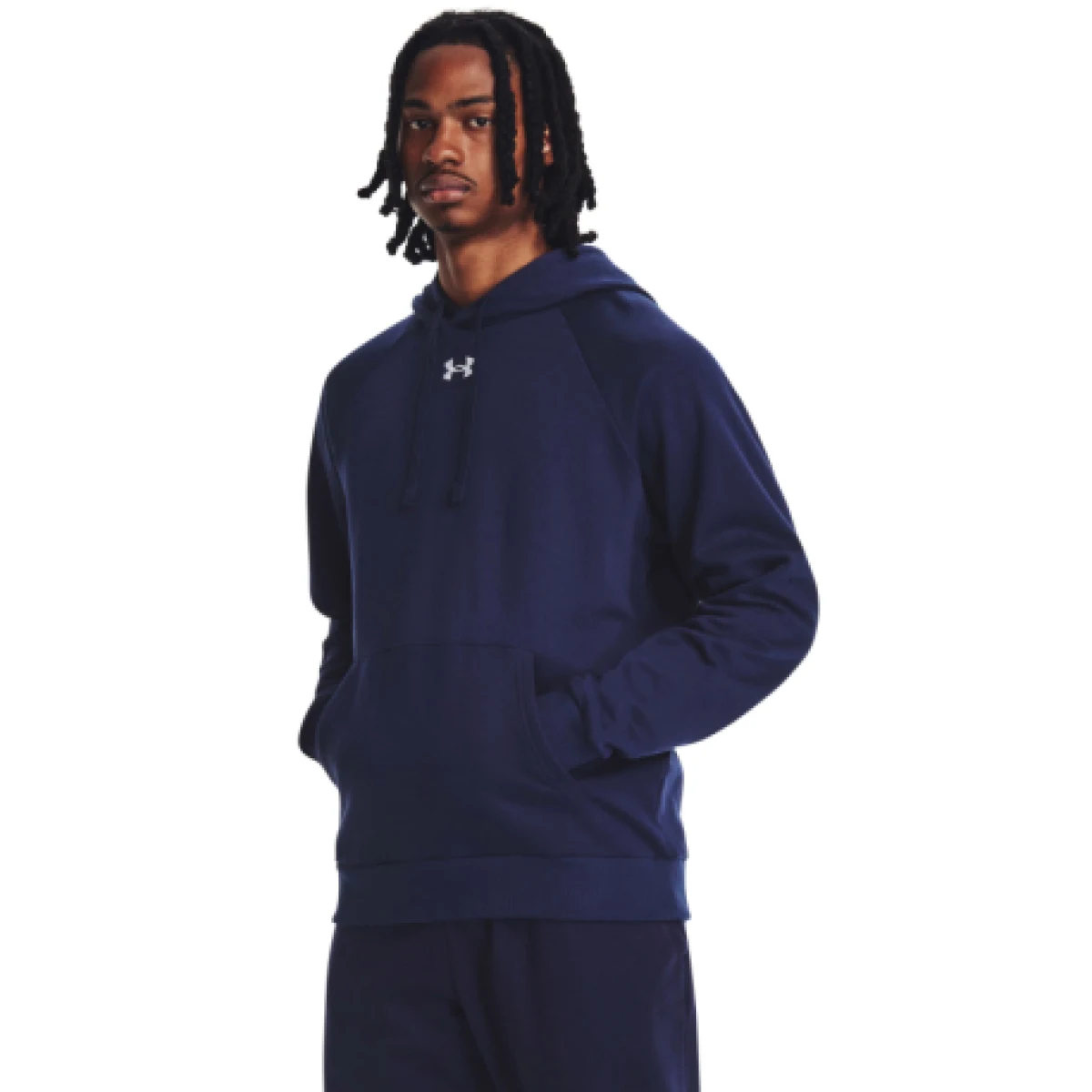 Pánská zateplená mikina s kapucí UNDER ARMOUR UA Rival Fleece Hoodie-BLU I · záber 1