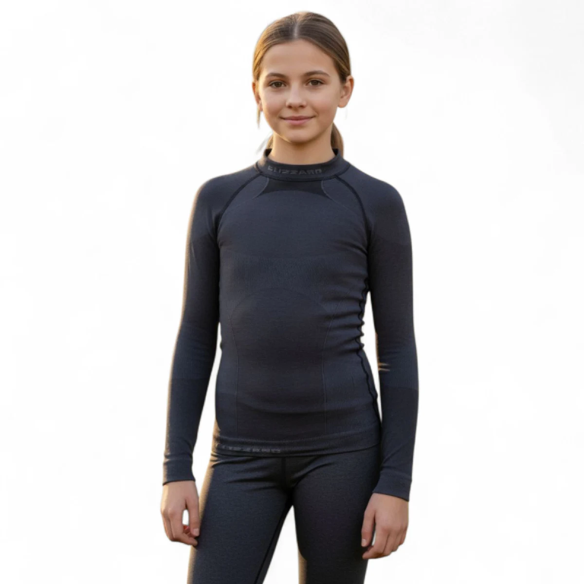 Juniorská termo tričko s dlouhým rukávem BLIZZARD Essential long sleeve junior, anthracite · záber 3