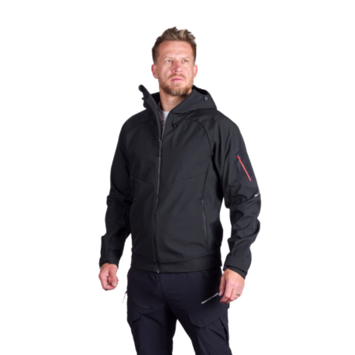 Pánská turistická softshellová bunda NORTHFINDER BRIO-269black · záber 1