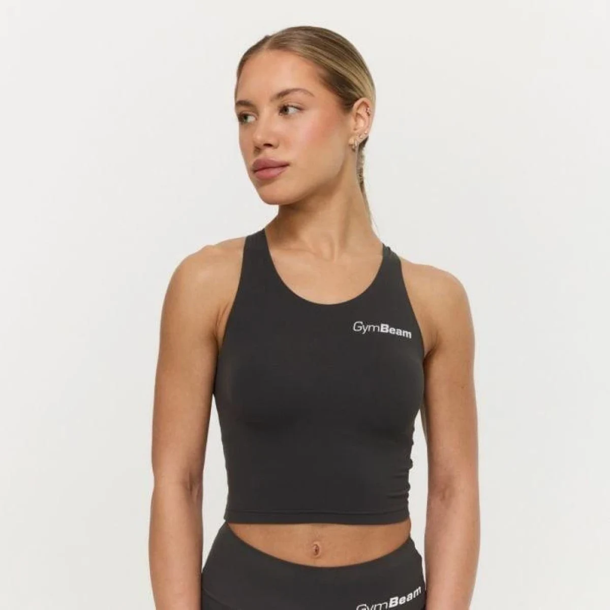 GymBeam Dámský sportovní top BEAT Charcoal - Velikost: S | Barva: sivá | Hmotnost: 0,04 kg | Balení: 80 · záber 6