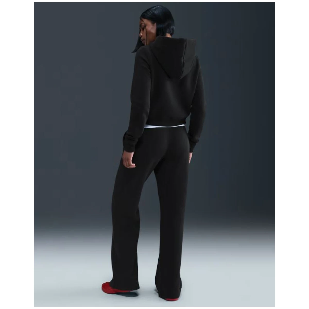 Dámske tepláky NIKE W NSW PHNX FLC STRGHT LEG PNT BLACK · záber 3