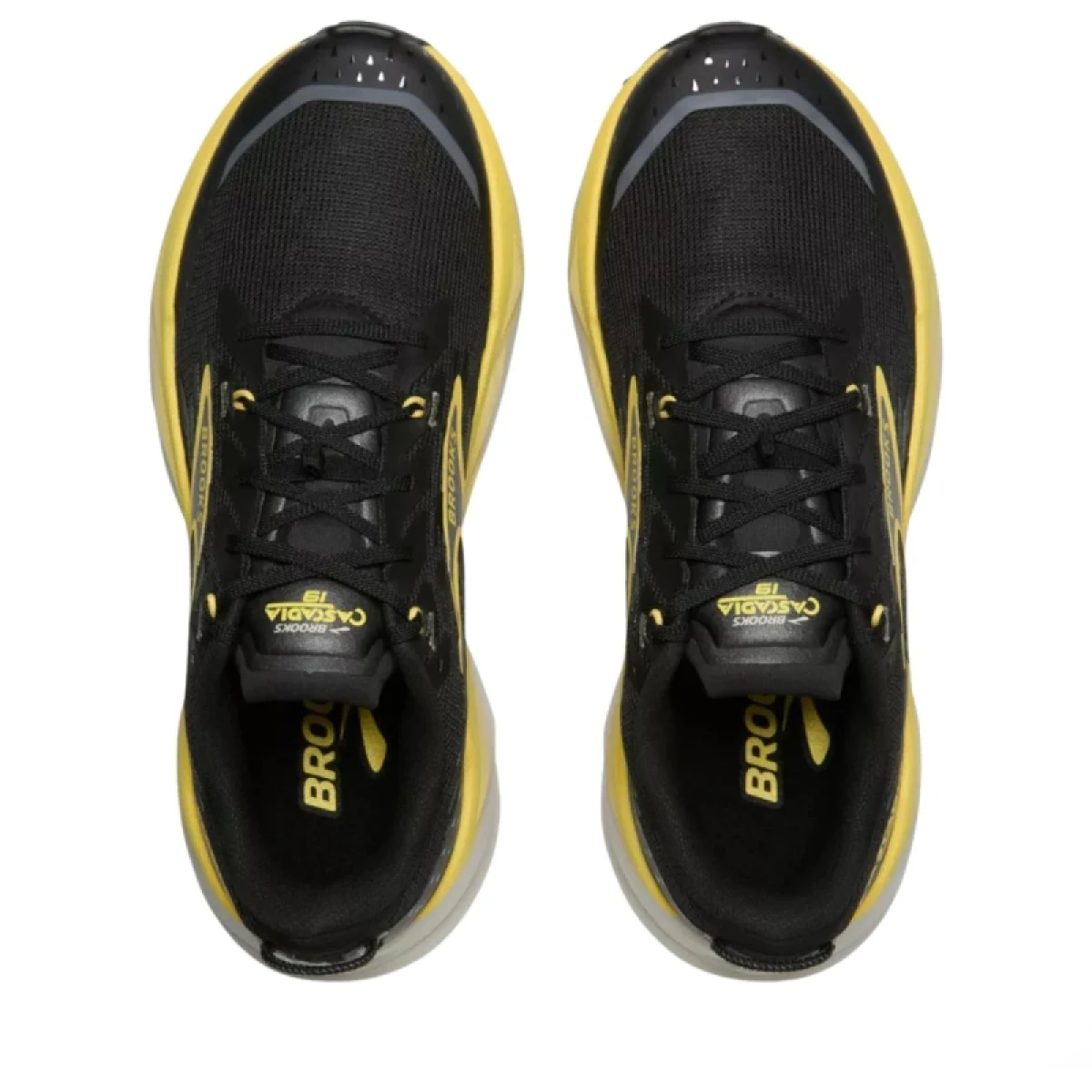Pánska bežecká trailová obuv BROOKS Cascadia 19 M black yellow chateau · záber 5