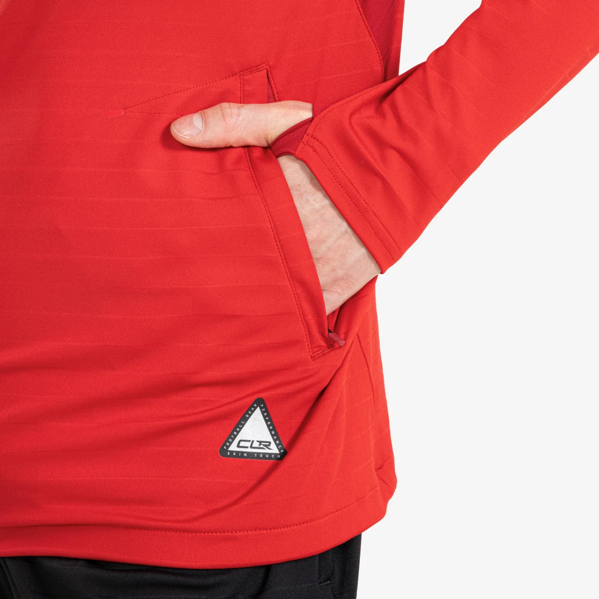 KIPSTA Futbalová mikina CLR s 1/2 zipsom červená 2XL · záber 2