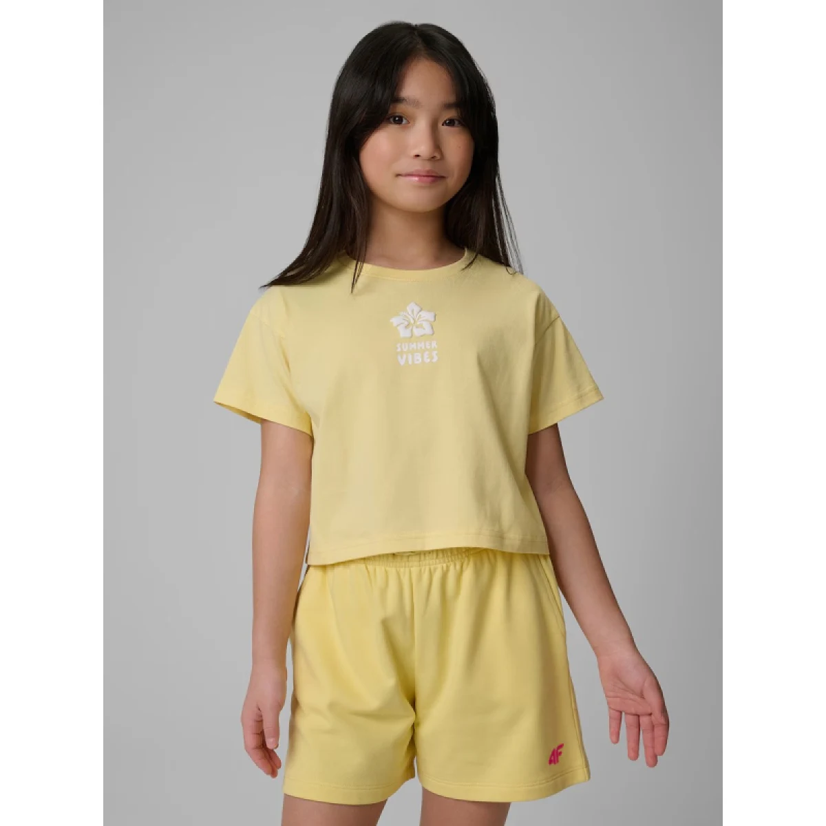 Dievčenské tričko s krátkym rukávom 4F JUNIOR TSHIRT F2941-71S-YELLOW · záber 2
