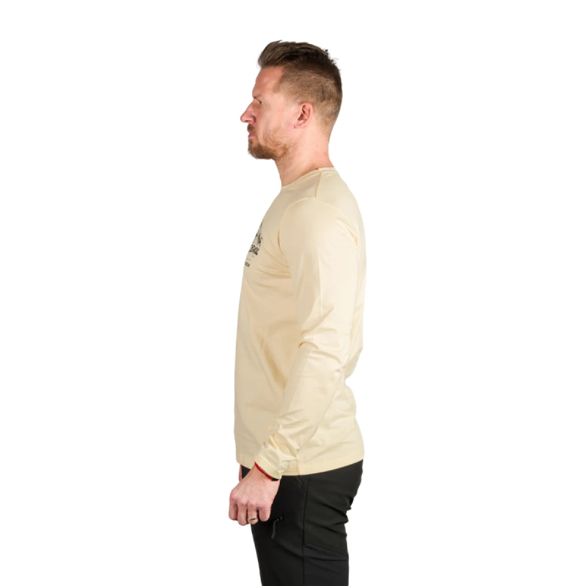 Pánske turistické tričko s dlhým rukávom NORTHFINDER DACSO-529creamwhite · záber 3