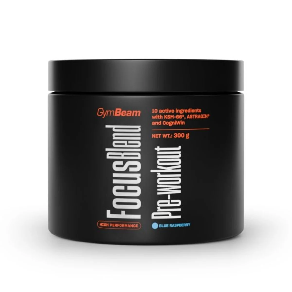GymBeam Focus Blend Pre-workout modrá malina · záber 1