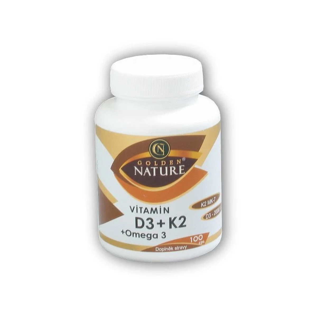 Golden Natur Vitamin D3 + K2 + Omega 3 100 kapslí · záber 1