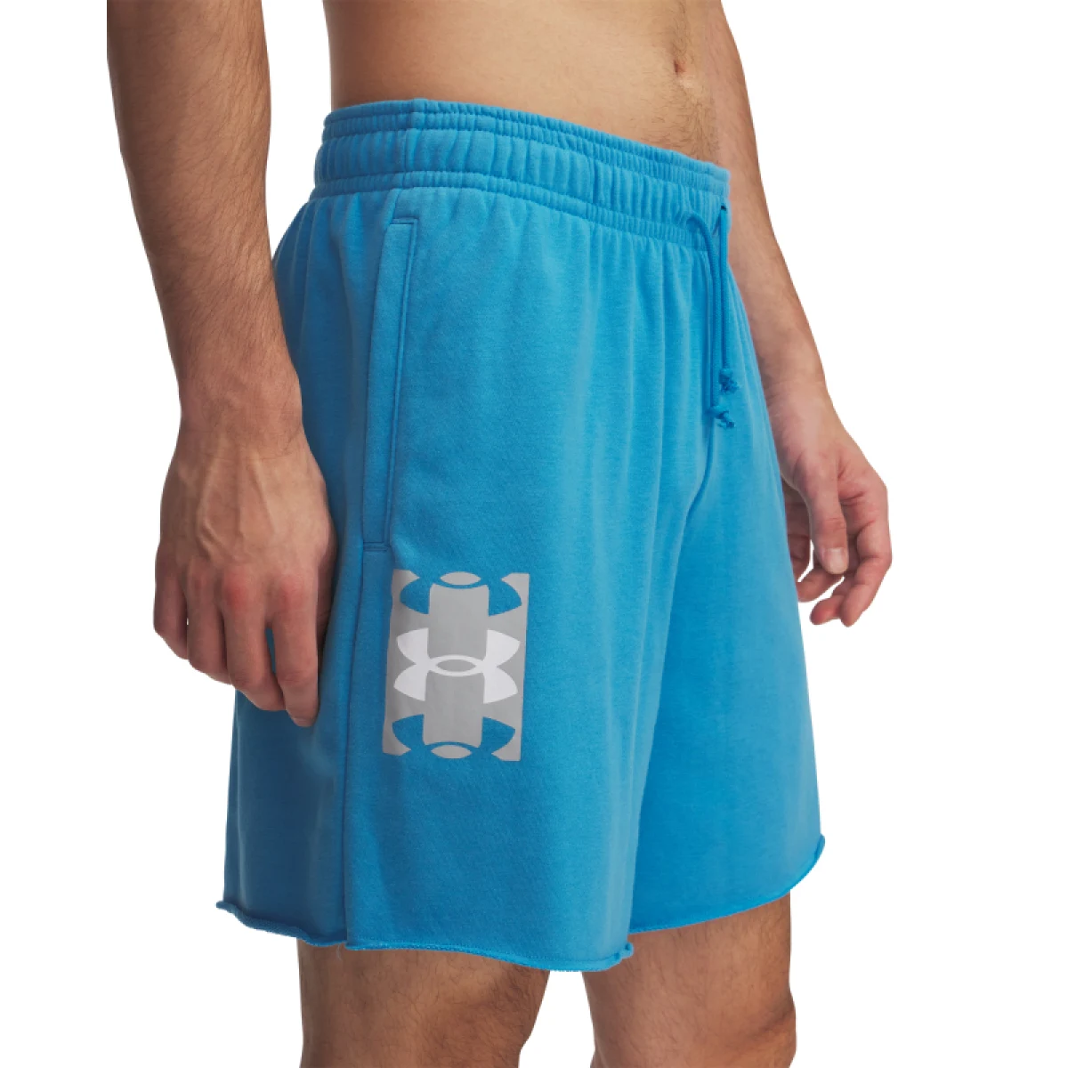 Pánské teplákové kraťasy UNDER ARMOUR UA Rival TerryLogo8inShort-BLU · záber 2