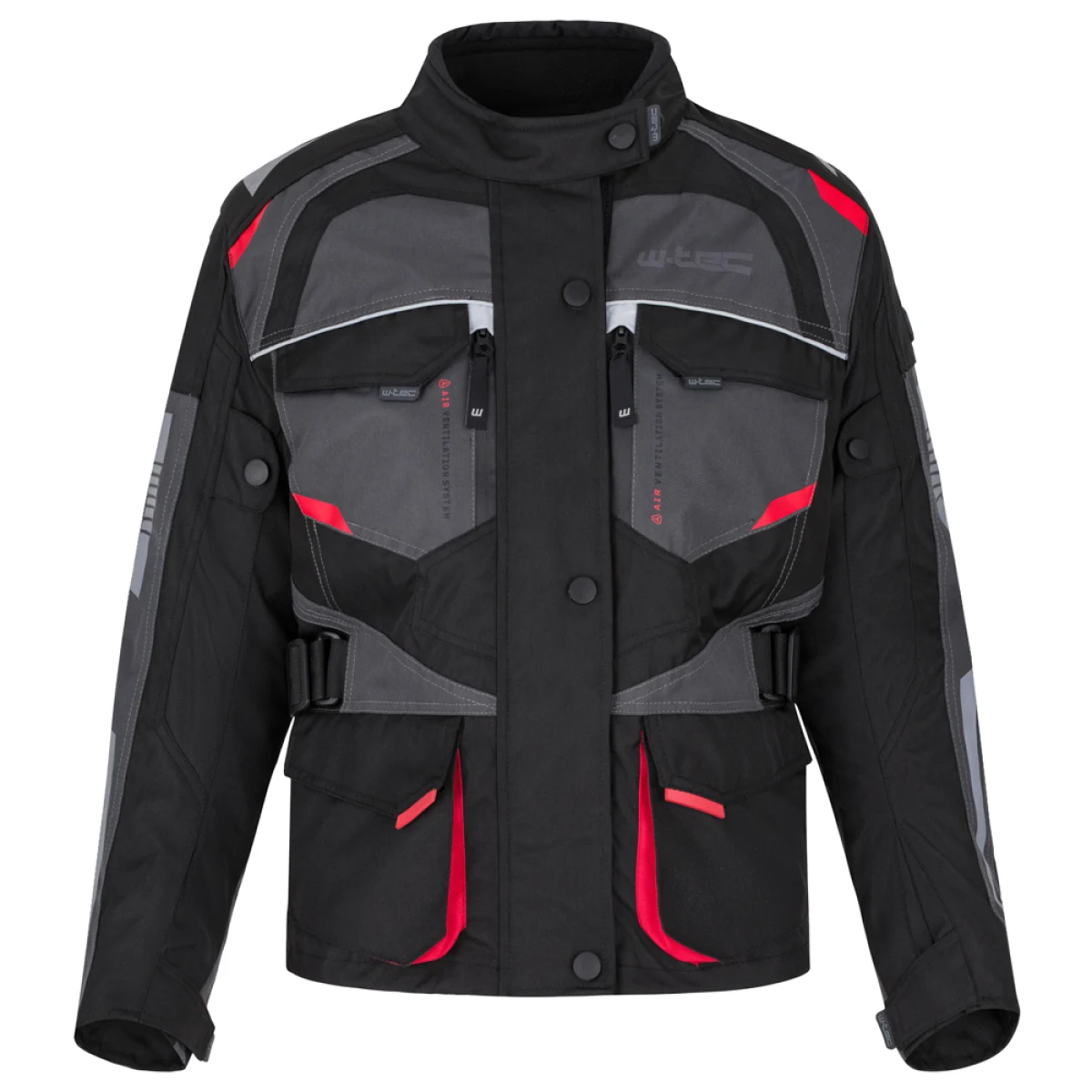 Dámska moto bunda W-TEC Radana Farba čierno-šedo-zelená, · záber 3