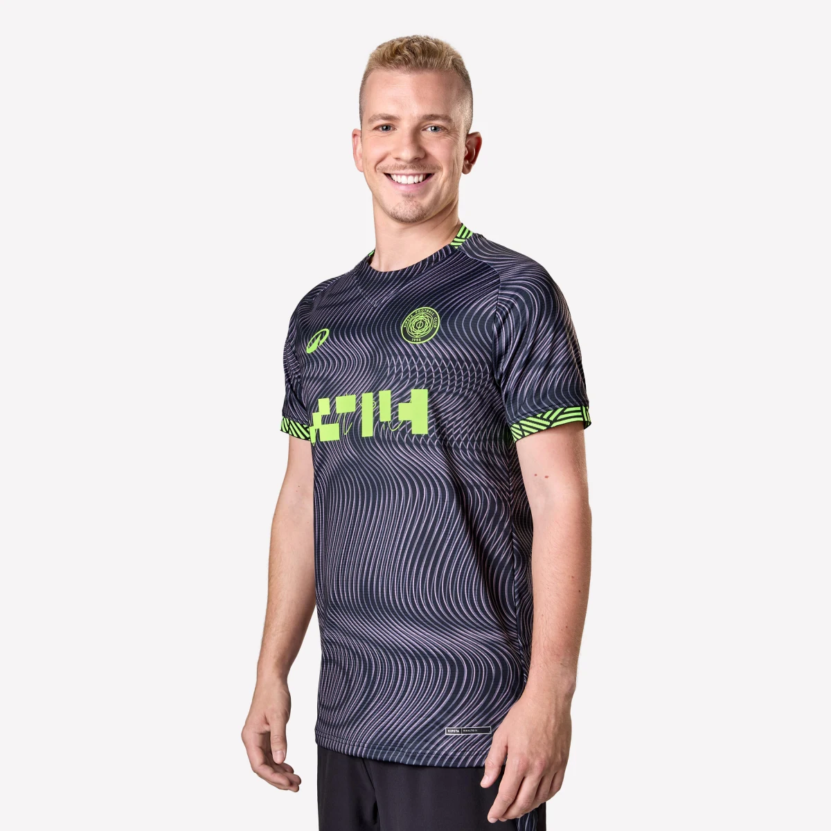 KIPSTA Futbalový dres Viralto II Wavy čierno-žltý S · záber 1