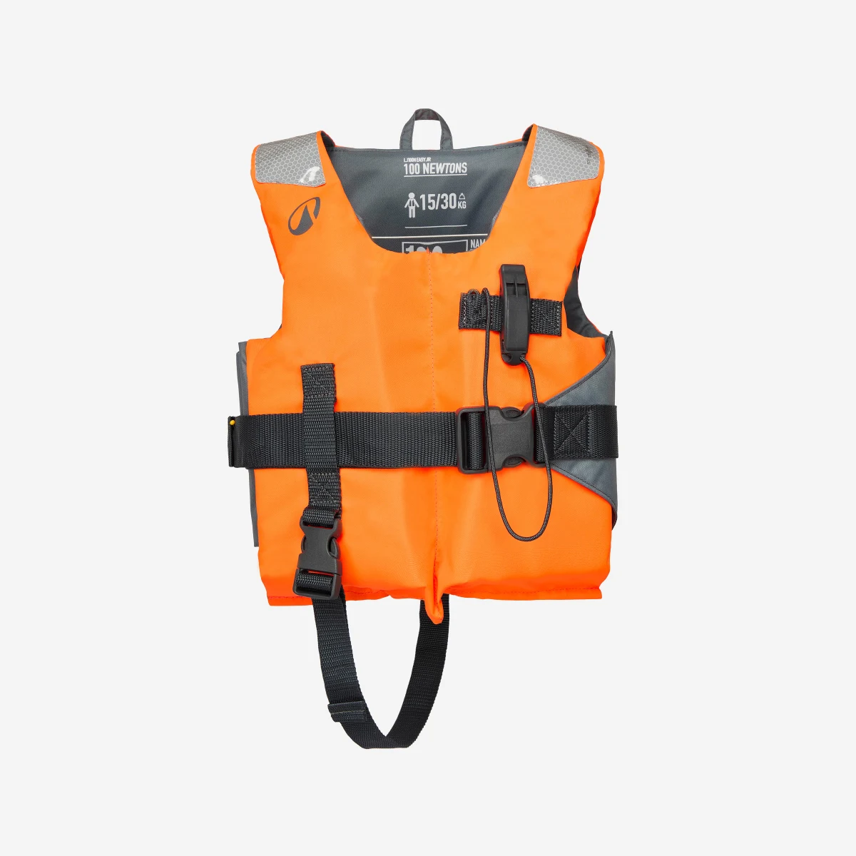 DECATHLON Detská záchranná vesta 100 N 100LJ Easy 15 – 40 kg oranžovo-sivá 15-30 kg · záber 1