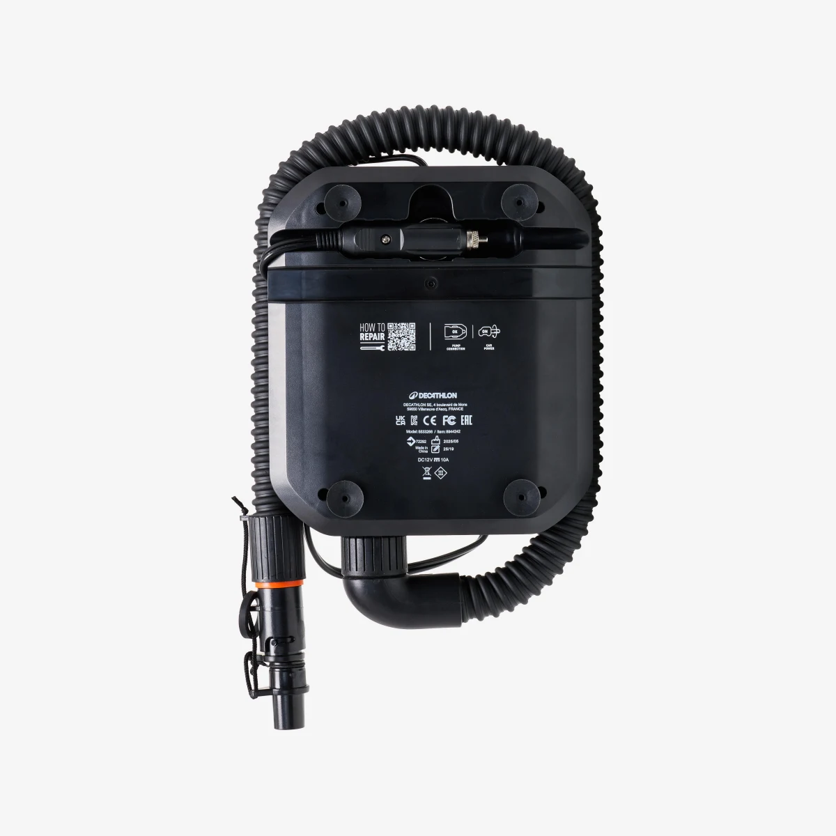 DECATHLON Elektrická pumpa PEHP 50 (1 – 15 PSI, 12 V) pre SUP a kajaky čierna bez · záber 2