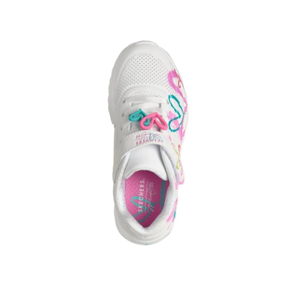 Dievčenská rekreačná obuv SKECHERS Uno Lite GoldCrown K white multi color · záber 4