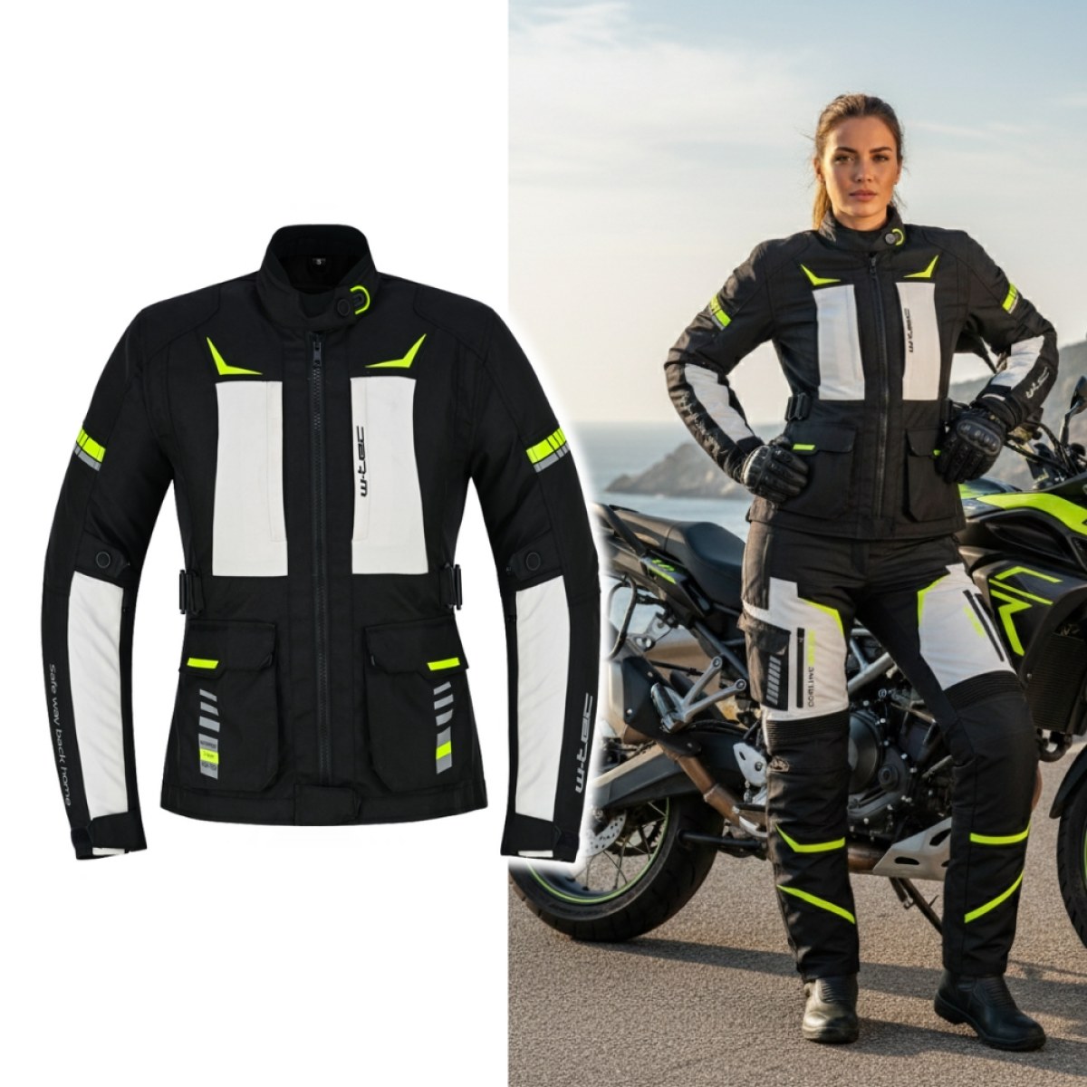 W-TEC Warao Lady bunda čierna-fluo - M rozšírená · záber 2