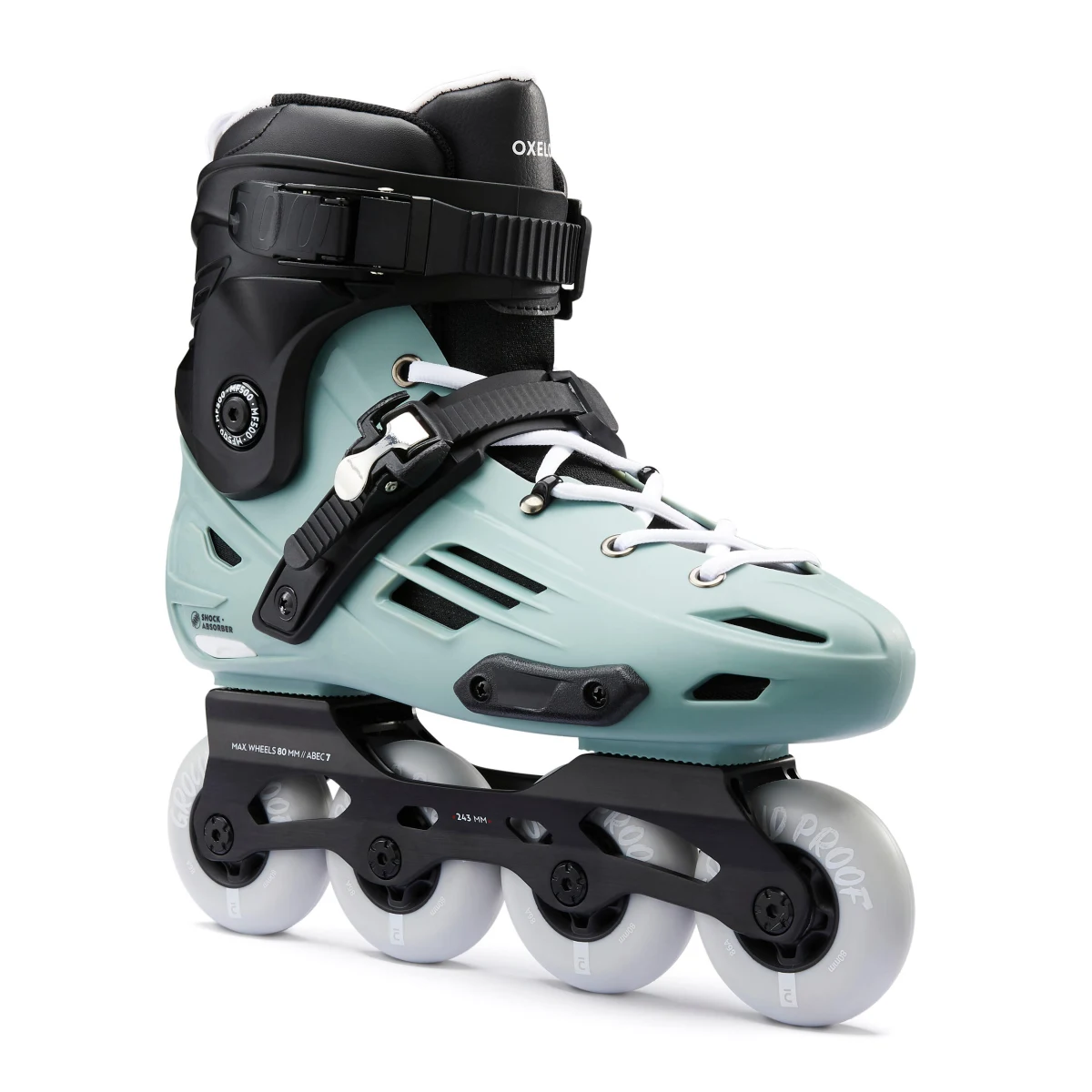 OXELO Kolieskové in-line freeridové korčule MF500 HardBoot svetlá kaki 36 · záber 1