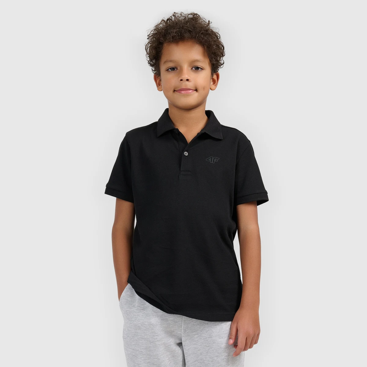 Chlapecké regular polo tričko - černé · záber 1