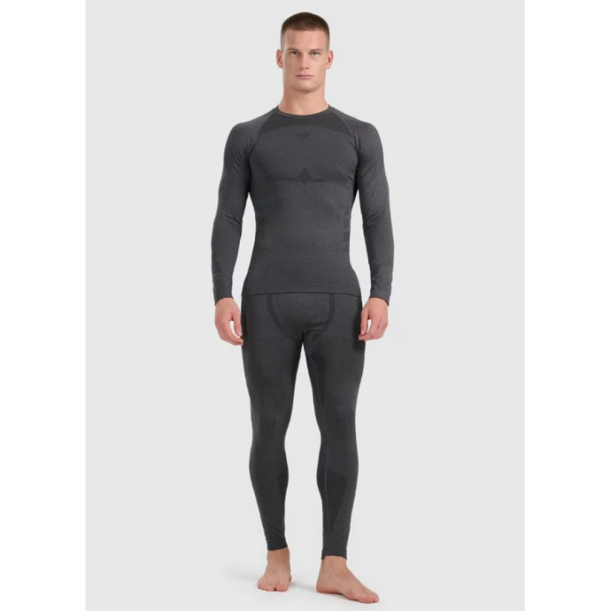 Pánské termo kalhoty 4F SEAMLESS UNDERWEAR M238-WAW25USEAM238-21M-BLACK MELANGE · záber 3