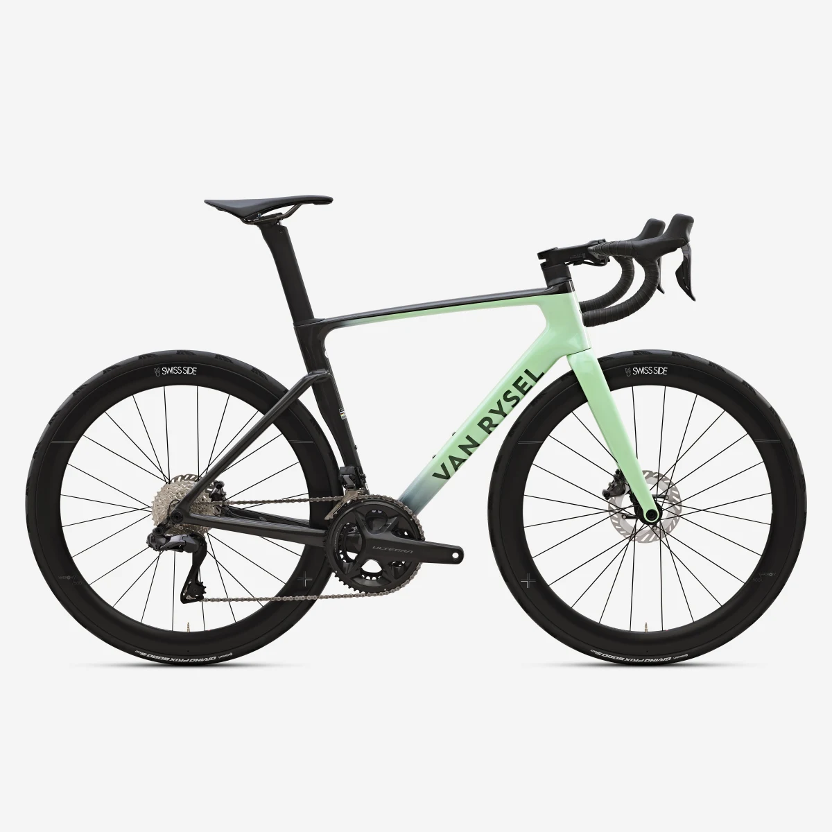 VAN RYSEL Cestný bicykel RCR PRO Ultegra Di2 2x12 PWM zelený XS · záber 1