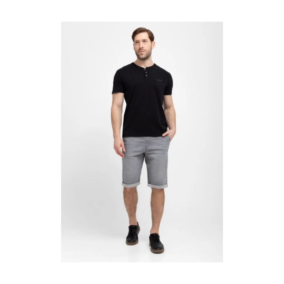 Pánské denimové kraťasy VOLCANO CARST-702-GREY · záber 3