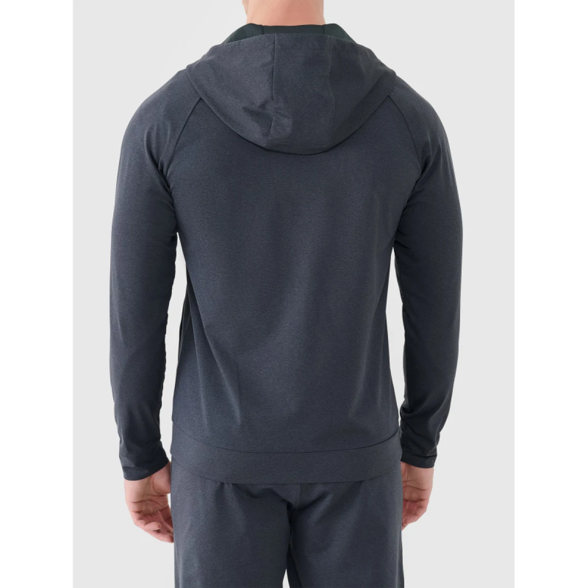 Pánska tréningová mikina so zipsom 4F SWEATSHIRT FNK M631-22M-ANTHRACITE MELANGE · záber 4