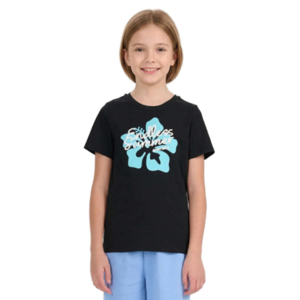 Dívčí tričko s krátkým rukávem 4F JUNIOR TSHIRT F2938-20S-DEEP BLACK · záber 1