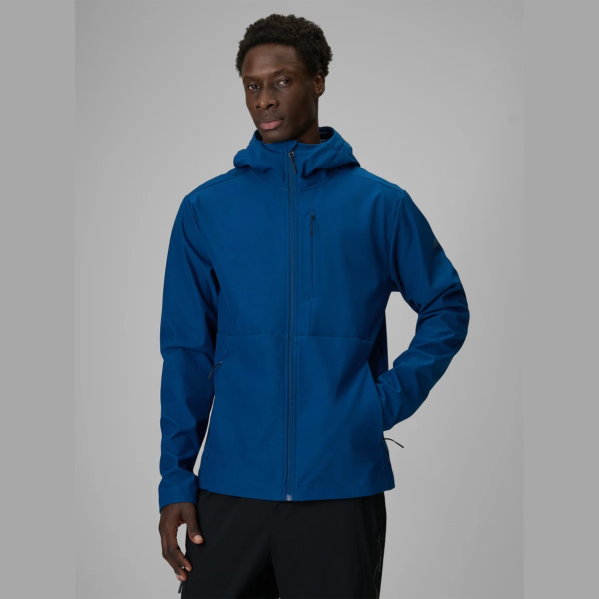 Pánská softshell větruodolná bunda membrána 8000 - tyrkysová · záber 1