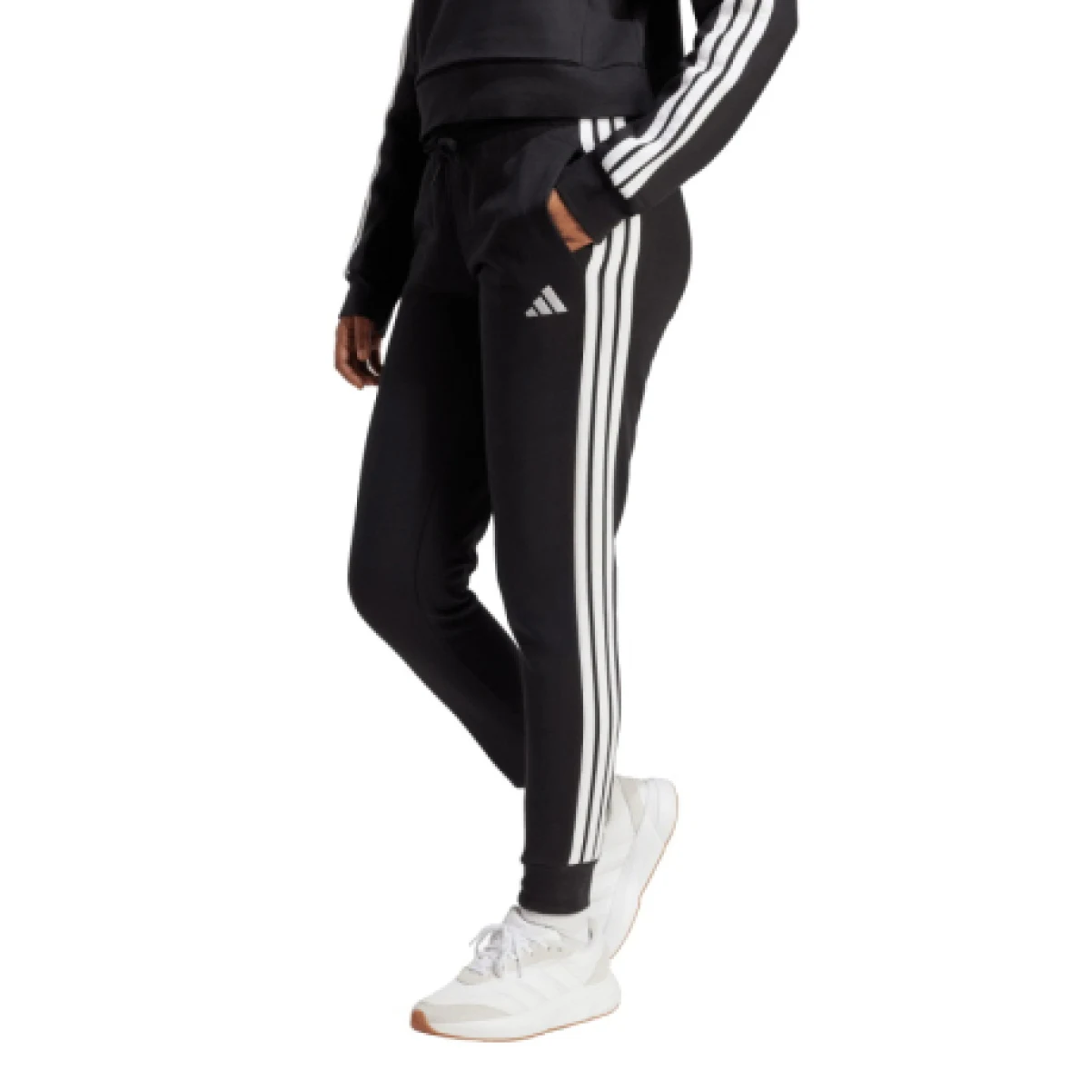 Dámske tepláky ADIDAS W 3S FL SL PT BLACK WHITE · záber 1