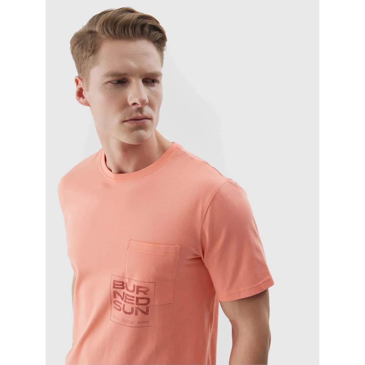 Pánske tričko s krátkym rukávom 4F TSHIRT-WSS24TTSHM1284-64S-SALMON CORAL · záber 5