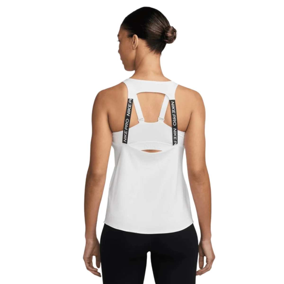 Dámske tréningové tielko NIKE PRO W NP DF TANK ELASTIKA WHITE BLACK · záber 3