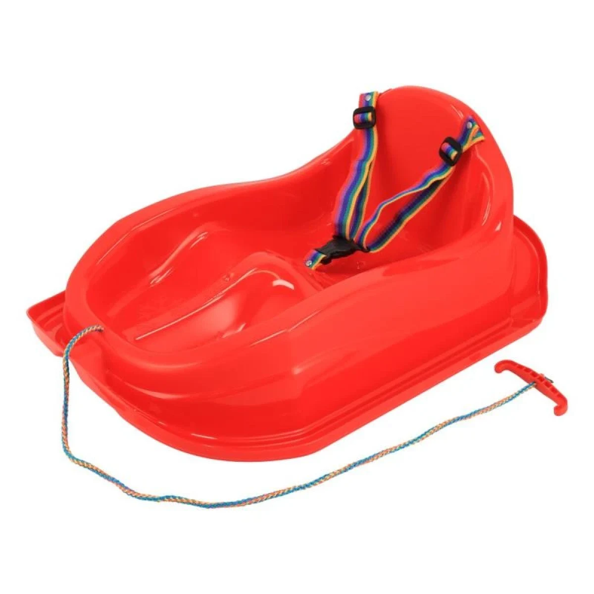 Baby Mix Plastové sáňky s opěradlem MINI červené · záber 1